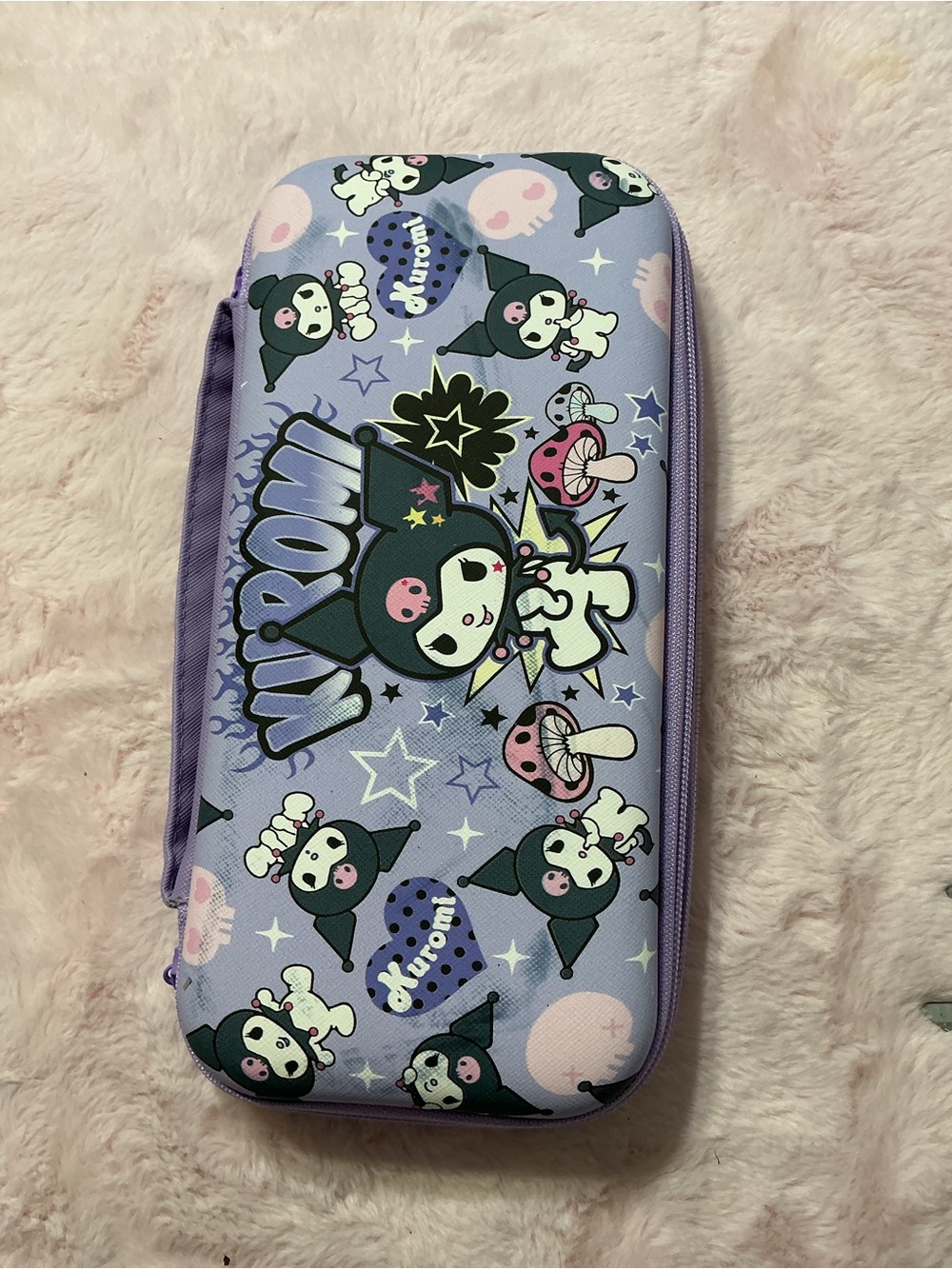 Sanrio Kuromi Lavender and Black Zip Pencil Case D28